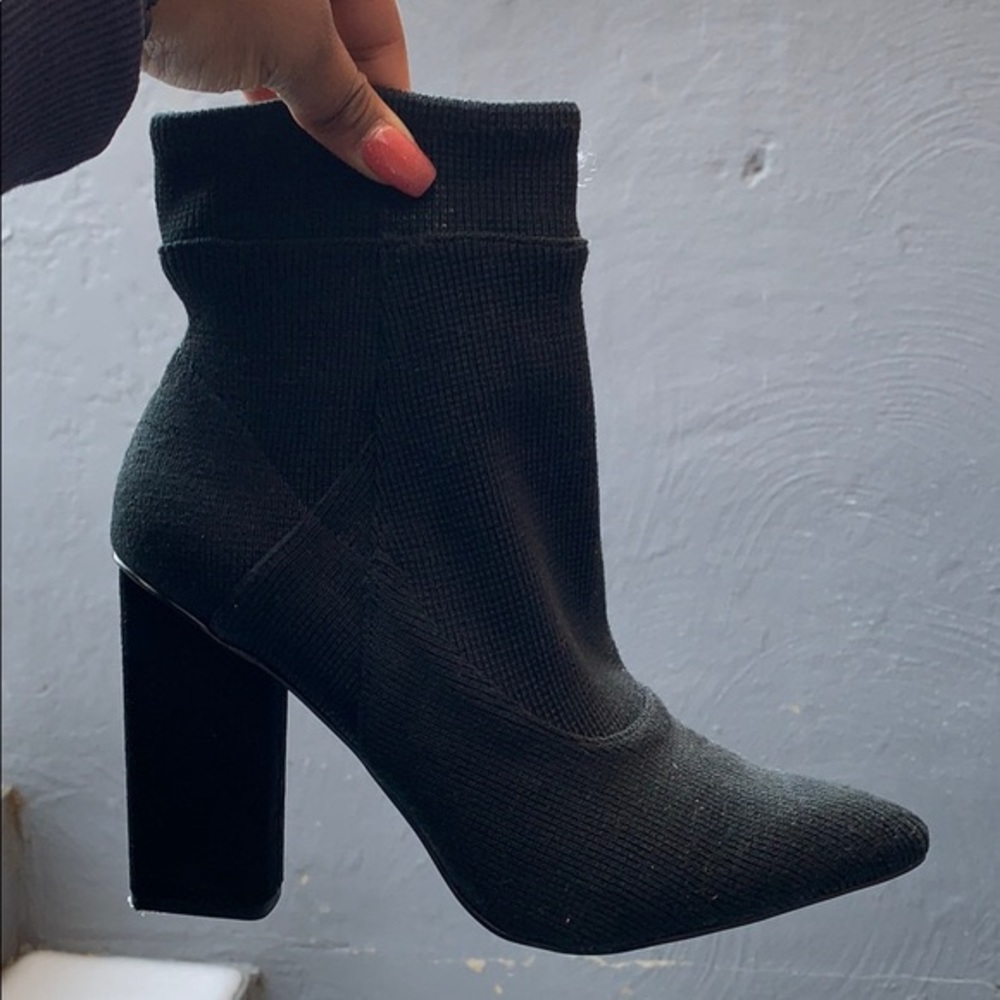 H by Halston Evelyn Ribbed Sock Boot